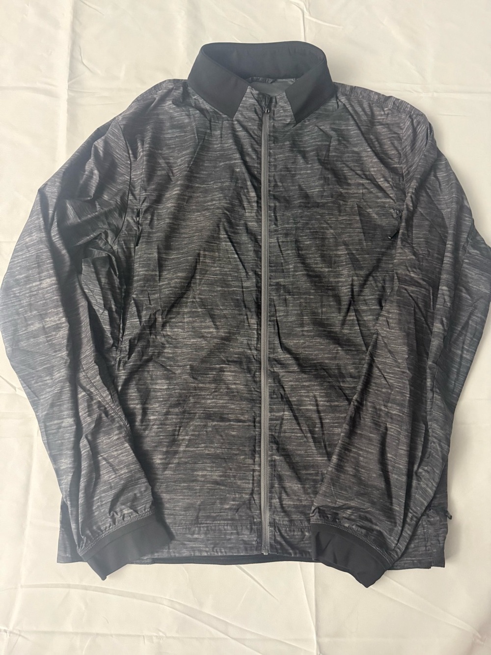 lululemon athletica Men's Heather Black Zip-Front Shirt Jacket